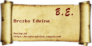 Brczko Edvina névjegykártya